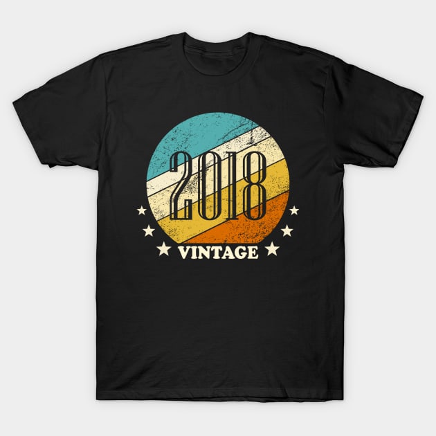 Vintage retro born in 2018 birth year gift T-Shirt by Inyourdesigns